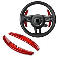 [T-carbon] Paddle shift cover for Porsche, Panamera Macan 992 911 raudona