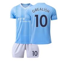 2324 „Manchester City“ namų futbolo marškinėliai Šortų pėdkelnių rinkinys Naujas Šortų pėdkelnių rinkinys Vaikų dydžio rinkinys S