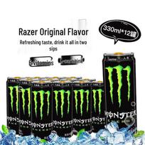 Monster Energy Drink 330ml x6 Cans - Sugar-Free, White Black Original Flavor, Vitamin Sports Functional Drink 6 Cans - White Claw + Black Claw