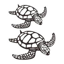 Turtle Ornament Wall Sculpture Decorative Crafts Beach Theme Decor Metal Animal 30x28cm
