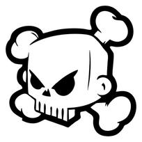 G211 15*15Cm Angry Cartoon Character Avatar Ken Block Skull Personality Car Decals For Window Body Ornament Decal 15CMX15CM