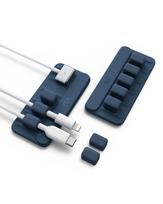Anker Magnetic Cable Holder Magnetic Cable Holder Compatible with Lightning Micro USB and Other Cables Desk Organizer (2-pack) - Cables, USB-C, mėlyna