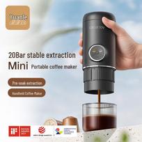 Circle Joy Mini Portable Espresso Coffee Maker juoda