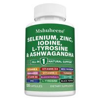 Skydliaukės maisto papildas su jodu ir cinku imuninei sveikatai palaikyti, 120 kapsulių. 120 Capsules