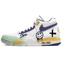 Nike Flight Legacy Aukštakulniai Vintažiniai Krepšinio Batai Vyriški Balti Geltoni Mėlyni BQ4212-102(team641-) 40