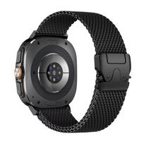 Parachute Buckle Straps for Samsung Galaxy watch ultra 47mm belt milanese loop bracelet correa Galaxy watch 7 ultra 47mm band Galaxy watch 7 Ultra juoda