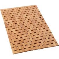 Accessories for Bathroom for Bathroom Sauna Spa Tub Step and Floor-24 X 16 X 0.4 in-Foldable Wooden Bath Mat-Bamboo Bath Mat Bathmat Pack of 1