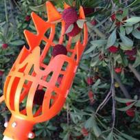 Garden Basket Fruit Picker Head Multi-Color Plastic Fruit Picking Tool Catcher Agricultural Bayberry Jujube Picking Supplies (Orange,20 x 9cm) oranžinė