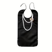 Creative Waterproof Elderly Bibs Oil-Resistant Snap Closure Adult Apron Washable Adjustable Saliva Towel Elderly Dining