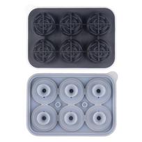 Food grade silicone 6-link rose ice tray with no funnel, buckle, leak proof DIY whiskey ice mold, ice cube mold juoda