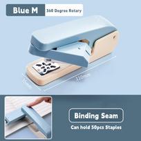 Portable Metal Stapler Use 24/6 26/6 Staples 360 Degree Rotary Long Stapler Effortless Bookbinding Machine School Office