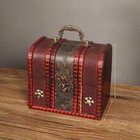 Compact Wooden Storage Box With Lock For Jewelry And Small Items Dustproof Feature Golden Grape