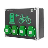 Elektrinių dviračių įkrovimo stotelė E-Bike įkrovimo punktas 4 lizdai