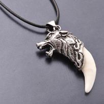 Fashion Fang Tooth Amulet Jewelry Spike Wolf Tooth Men Necklace