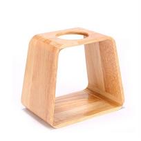 Vintage Filter Cup Holder Solid Wood Filters Rack Portable Teapot Insulation Rack  Cafe Bar chaki