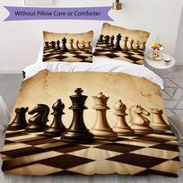 Chess piece Pattern Bedding uilt Set uilt Cover Pillowcase Home Decoration Birthday Gift (1 * duvet cover + 13 * pillowcase  without core) 135x200cm