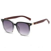 New UV Protection Wood Grain Sunglasses Outdoor Street PhotographyX Square Frame Sun Glasses Shades for Women & Men