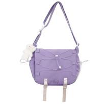 Fashion Crossbody Ita Bag Waterproof Nylon Women Shoulder Bags Clear PVC Pins Display Ita Bags Female Tote Students Book Bag M