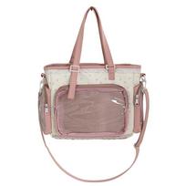 Star-print Lace Ita Bag Japanese College Style Girl Crossbody Bags Large Capacity Multi-layer Transparent Pocket Shoulder Bag 30x10x26cm