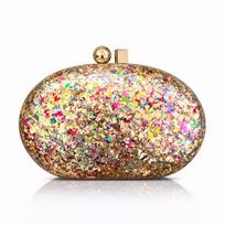 New women's bag acrylic dinner bag shoulder messenger party light luxury chain shell hand-held evening bag auksas