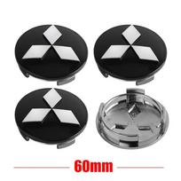 60mm Car Wheel Center Caps Tyre Rim Hub Badge Stickers for Mitsubishi Xpander Pajero 4 Montero V73 Triton Evolution Lancer 10 for Mitsubishi&4pcs
