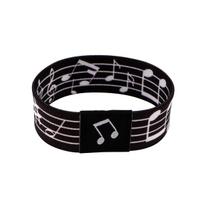 Musical Notes Bracelet For Women Men Armband Sport Wristband Rainbow Elastic Bangle Bracelets Fashion Accessories Gift