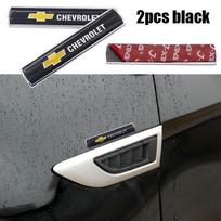 2pcs Chevrolet 3D Metal Car Door Emblem Fender Side Logo Rear Bumper Tail Door Sticker Accessories for Vehicle Decoration 2pcs Fender side