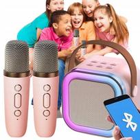 Głośnik Bluetooth Przenośne Karaoke Lampka Rgb 2 Mikrofony Usb Sd Mini Jack