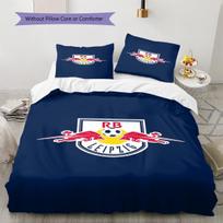 RB Leipzig logotipo rašto patalynės komplektas Antklodės užvalkalas Pagalvės užvalkalas Namų dekoras Dovana (1 * antklodės užvalkalas + 2 * pagalvės užvalkalai, be šerdies) 135x200cm