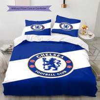 Futbolo Chelsea F C Rašto Patalynės Komplektas Antklodės Užvalkalas Pagalvės Užvalkalas Namų Dekoras Dovana (1 * antklodės užvalkalas + 2 * pagalvės užvalkalai, be šerdies) 135x200cm