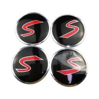 4 vnt. Automobilio ratų centrinių lipdukų, stebulės lipdukų Mini Cooper JCW R50 R52 R53 R56 R57 R58 R60 MINI CLUBMAN COUNTRYMAN Priedai