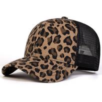 Casual Vintage Leopard Print Baseball Caps With Breathable Mesh Adjustable Baseball Hats Sun Visor Duck Tongue Cap Spring Autumn ruda