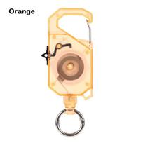 Multi-functional Plastic Elastic Keychain Hovering Type Retractable Retractable Buckle Rope Easy Pull Buckle Lanyard Outdoor oranžinė