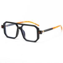 tofu pudding Mirror Leg Design Stt Shoot INS Flat Mirror Female New Vintage Square Double Beam Stylish Sun Glasses Professional Grade