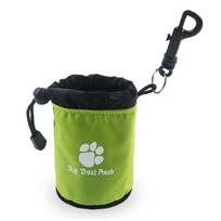 Portable Pet Snack Pouch Leak-proof Dog Treat Bag Durable Dog Food Storage Bag  Dog Walking žalia