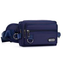 Waterproof Men Chest Bag Large Capacity Fanny Pack Sports Phone Bag Men Waist Bag  Outdoor Riding tamsiai mėlyna spalva