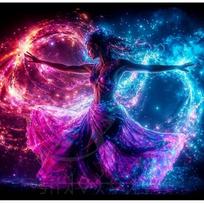 Tapestry Tantra Dancing Goddess Dark Night 75x100 juoda