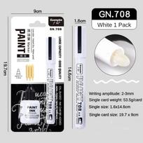 Metallic Paint Marker Pens with Ink Set Gold Silver White 2mm Art Markers for Manga Crafts Scrapbooking Stationery Art Supplies