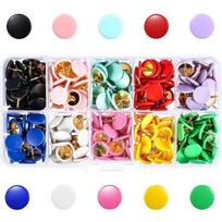 300pcs Candy colored push pins, colored circular flat nails, soft wooden boards, felt, photos, wall decorations China Mainland
