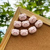 8pcs Creative Push Pin Cute Pig Soft Wooden Board Felt Photo Wall Message Board Decorative Button China Mainland