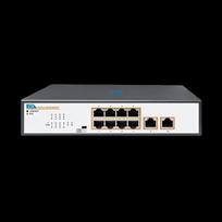 ZTE 10-Port Unmanaged Fast Ethernet PoE Switch with 2 Gigabit Uplinks nesuvaldoma spalva