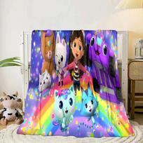 Rainbow Friends Dollhouse Blanket Flannel Blanket for bed, sofa, Camping, Hiking, Picnic Essentials, gift for family Fan gifts 75x90cm