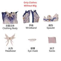 New Damselette Columbina Cosplay Costume Wig Game Impact Fatui  Cosplay Suits Women Role Play Party Dress Outfits XS