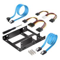 1 rinkinys kietojo disko laikiklis Plačiai suderinamas Lengvas montavimas Metalinis 2,5–3,5 colio HDD laikiklis SSD laikiklis su SATA duomenų kabeliu kompiuteriui mėlyna