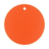 1vnt silikoninis nuo nudegimo kilimėlis, buitinės virtuvės stalviršio apsauga, karščiui atsparus, neslystantis apskritas silikoninis kilimėlis (orange,7x7inch&Round) oranžinė