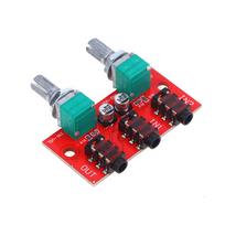 Dual Channel Stereo Passive Audio Mixing Board Signal Mixer 2 Way Input 1 Way Mixed Output