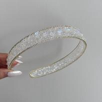 Elegant Crystal Headband Luxurious Rhinestone Hair Hoop Butterfly Hairband  Daily Wear Wide