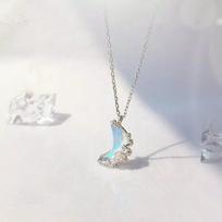 925 Sterling Silver Link Chain Moonstone Moon Charm Necklace Pendant Statement Jewelry For Women Wedding Choker dz299