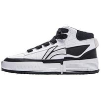 Li Ning Mileage Casual Versatile Comfortable Non-Slip Wear-Resistant Mid-Top Skate Shoes Men Skate Shoes White Black AGCT283-4 45