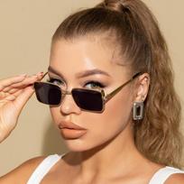 Classic Square Steampunk Sunglasses Luxury Brand Designer Women Retro Rectangle Punk Metal Frame Sun Glasses UV400